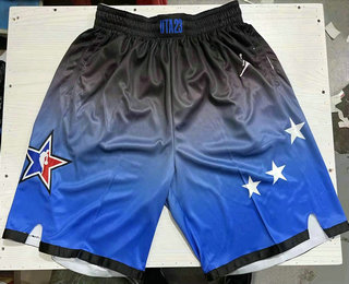 Mens 2023 All Star Blue With Game Swingman Hot Press Shorts->nba shorts->NBA Jersey